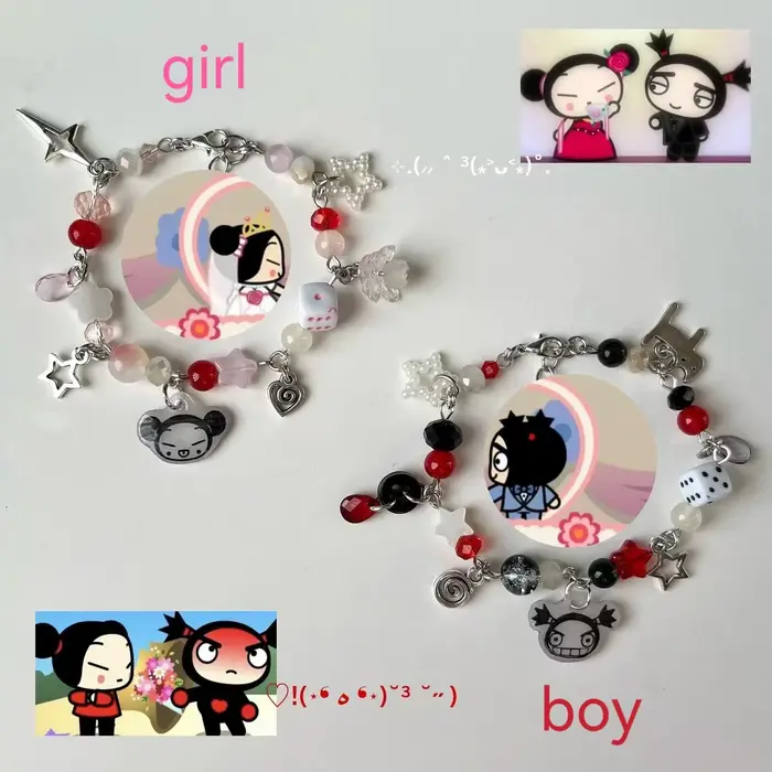Bracelet exquis pour couple Puka et Garoo fait à la main