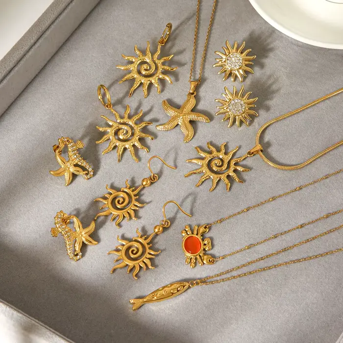 Ensemble de bijoux en acier inoxydable à la mode
