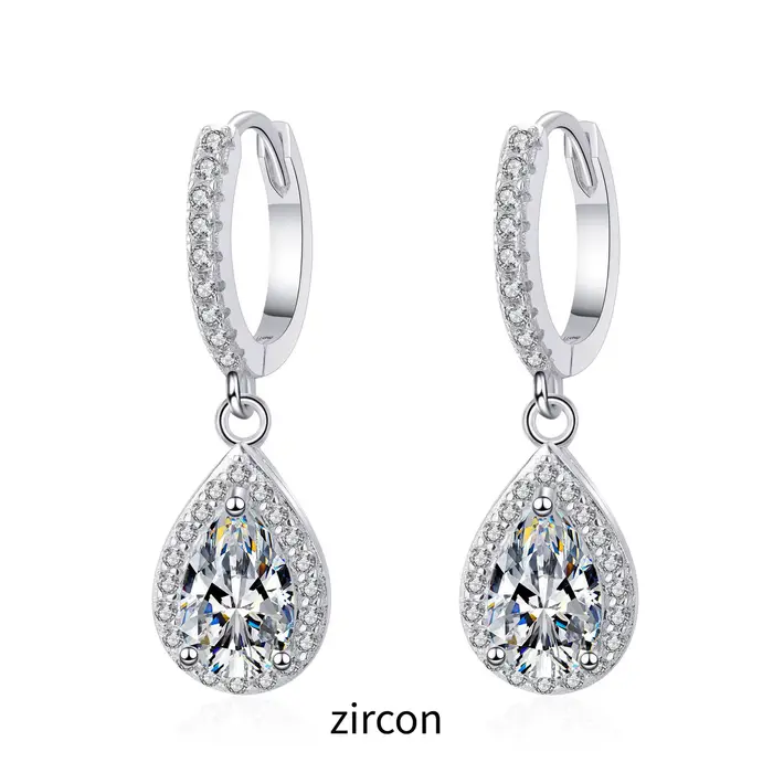 JoiasHome – boucles d'oreilles en Moissanite pour femmes, 1CT, en argent pur S925, diamants cultivés