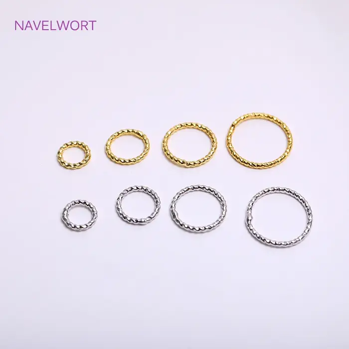 Bague fermée ronde plaquée or 18 carats en métal laiton pour créations de bijoux personnalisées et designs sophistiqués pour occasions spéciales