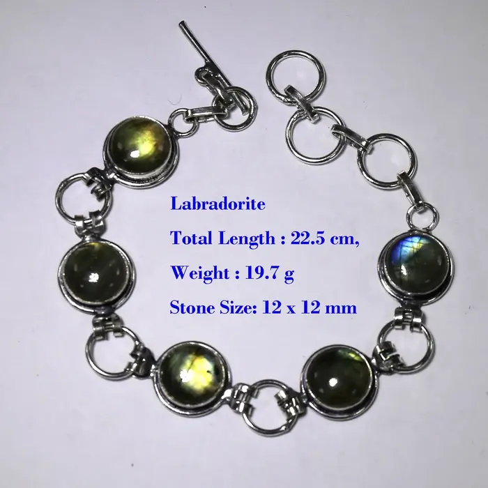 Véritable Elena Labradorite Bracelet femmes bijoux cadeau
