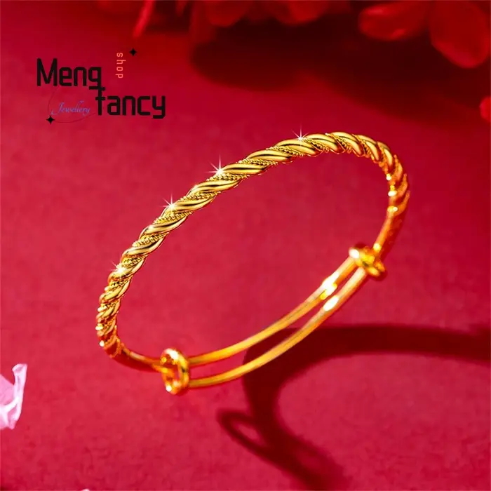 Vietnam Placer or torsadé Bracelet breloques mode Couple concepteur