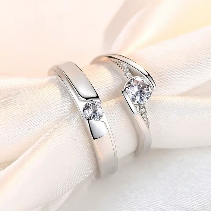 Bague de couple originale en argent Sterling 925 pour femmes et hommes, bijoux de fiançailles, acces