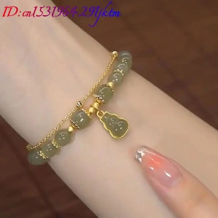 Bracelet gourde en Jade naturel