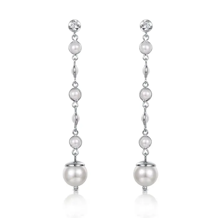 Boucles d'oreilles longues en perles pour femmes