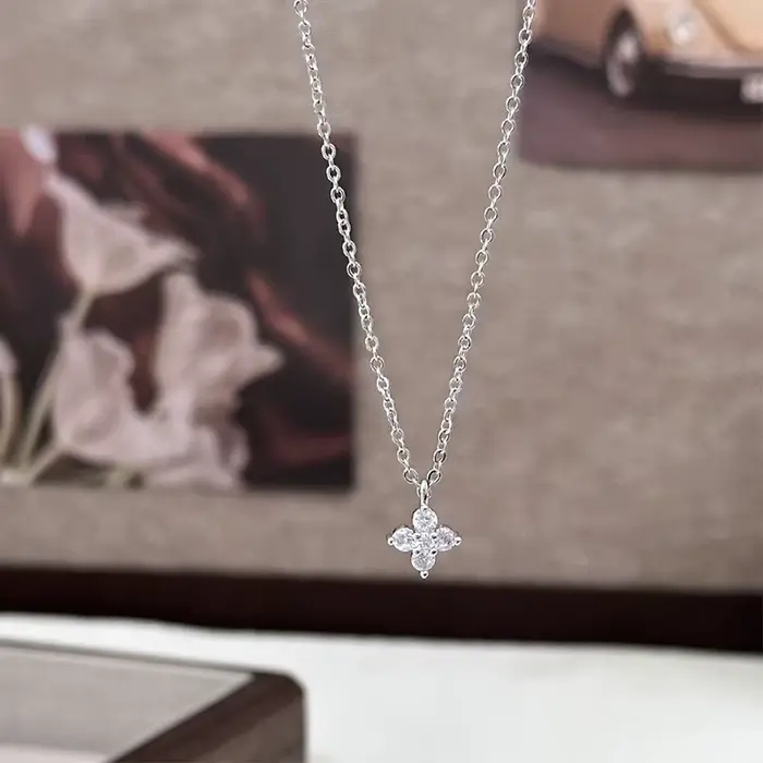Collier feuille porte-bonheur délicat pour femmes, en argent Sterling 925, plaqué or 14 carats, mign