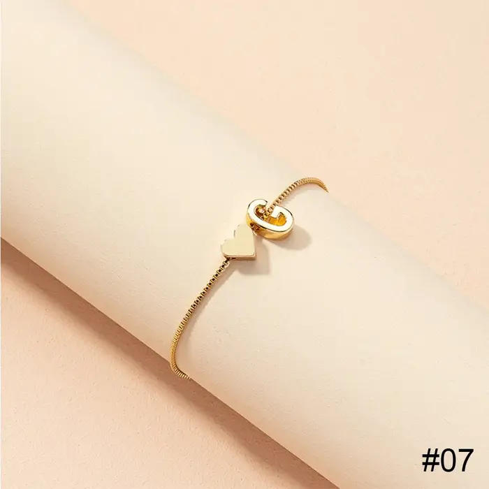 Bracelet Simple avec lettres d'amour pour femmes, rétro, réglable, en alliage, accessoire de bijoux 