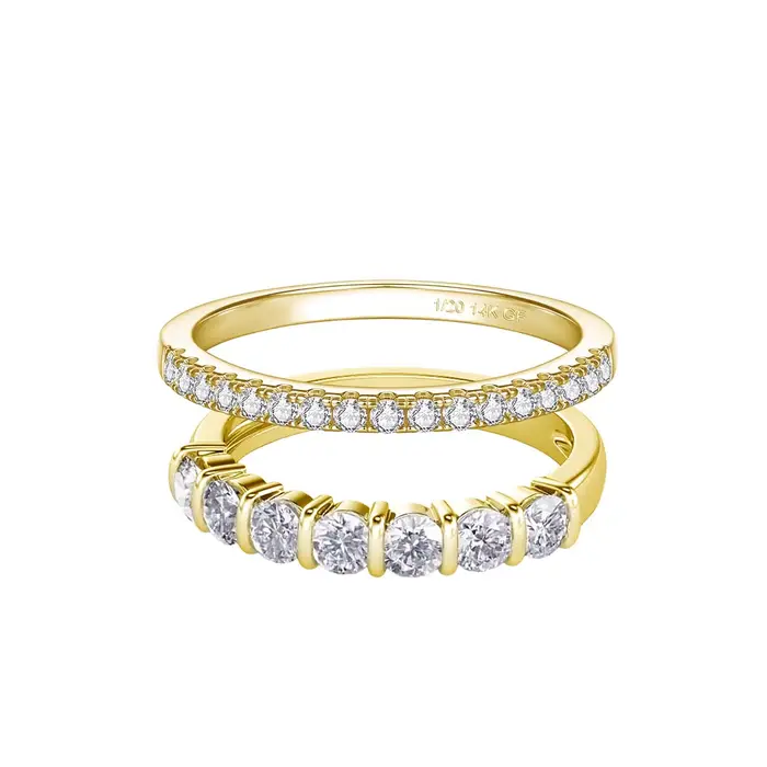 Bagues de fiançailles et de mariage solitaires en or 14 carats