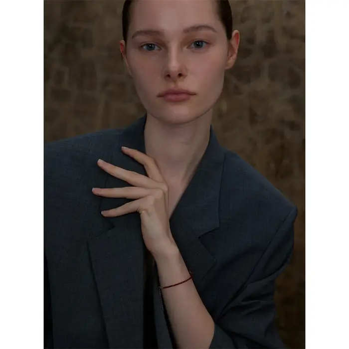 Yhpup Ancora Ankela Bracelet fin en cristal rouge mode populaire