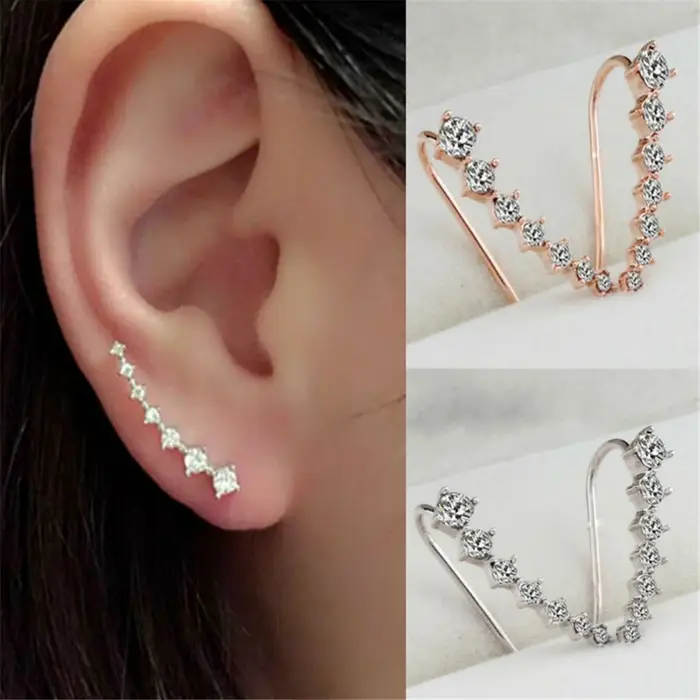 Boucles d'oreilles à tige en cristal pour femmes