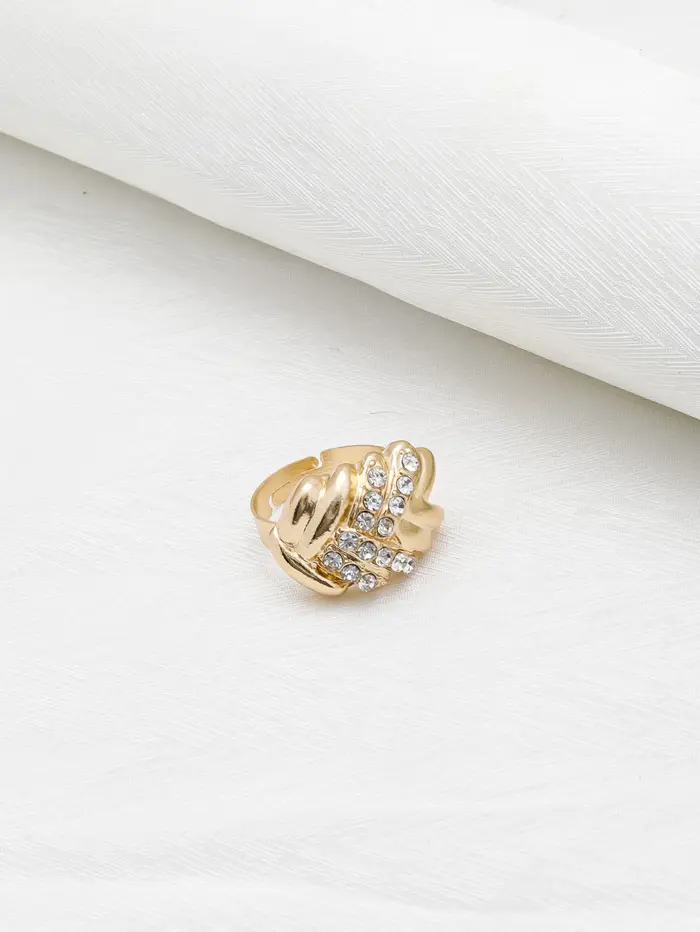 Ensemble de bijoux Liffly plaqué or 18 carats collier boucles d'oreilles bracelet bague pour femmes occasions spéciales mariage anniversaire