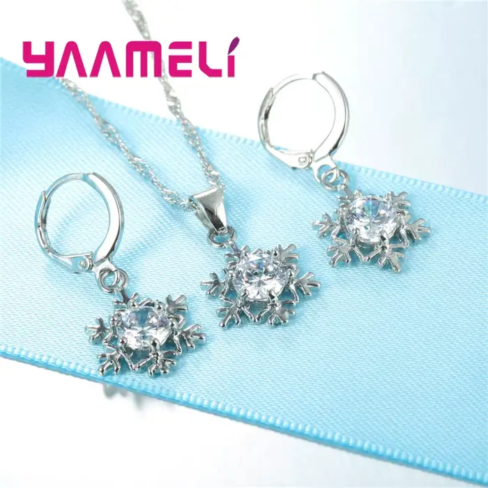 Ensemble de bijoux en argent regardé 925 pour femme