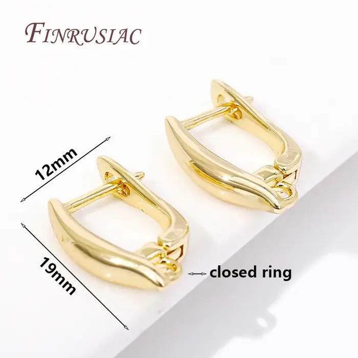 Crochets de boucle d'oreille plaqués or 18 carats pour femmes, fil d'oreille en cuivre de base, bouc