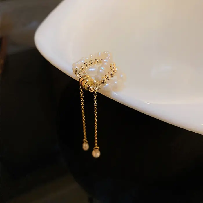 Nouveau luxe élégant perle aimant oreille pince manchette boucles d'oreilles pour les femmes lié métal