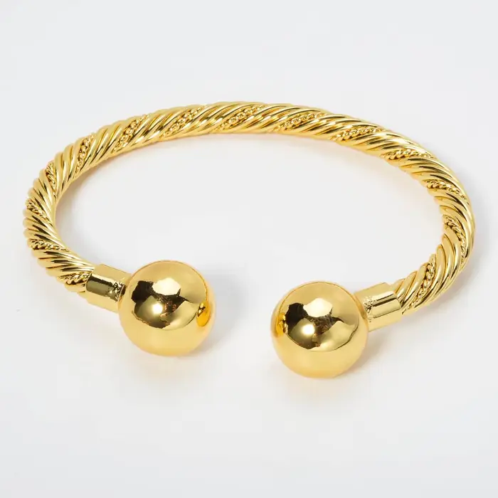 Diana bébé bijoux à portée de main 18K plaqué or bracelet femmes bijoux de luxe torsion breloques af
