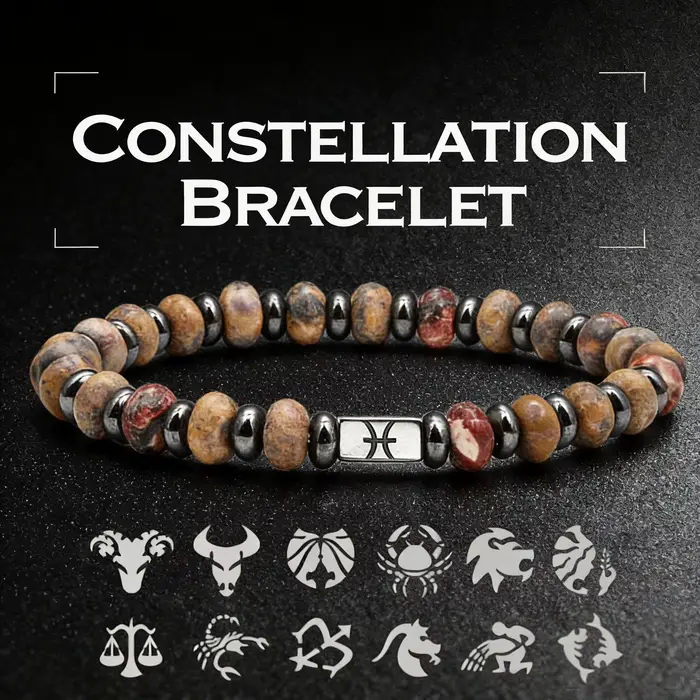 Bracelet Énergétique du Zodiaque en Pierres Naturelles