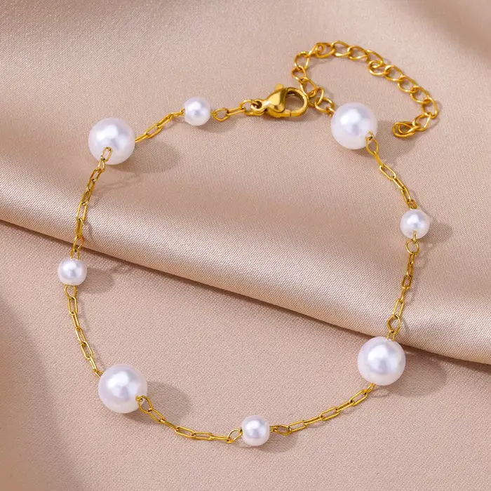 Bracelets de cheville en acier inoxydable pour femme