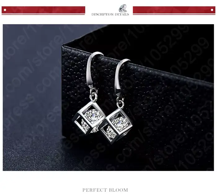Happy Cube – ensemble de bijoux fins en argent Sterling 925