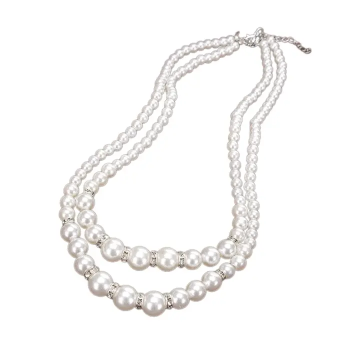 Collier perles ras du cou pour femmes filles adolescentes, 55KA