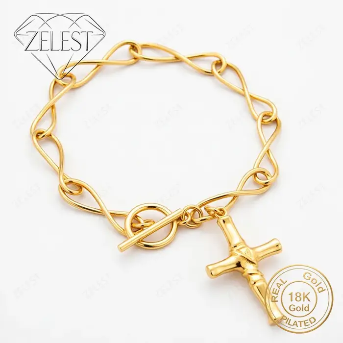 Bracelet délicat en argent sterling 925 plaqué or 18 carats, 8 pouces, pour homme et femme, bijoux d