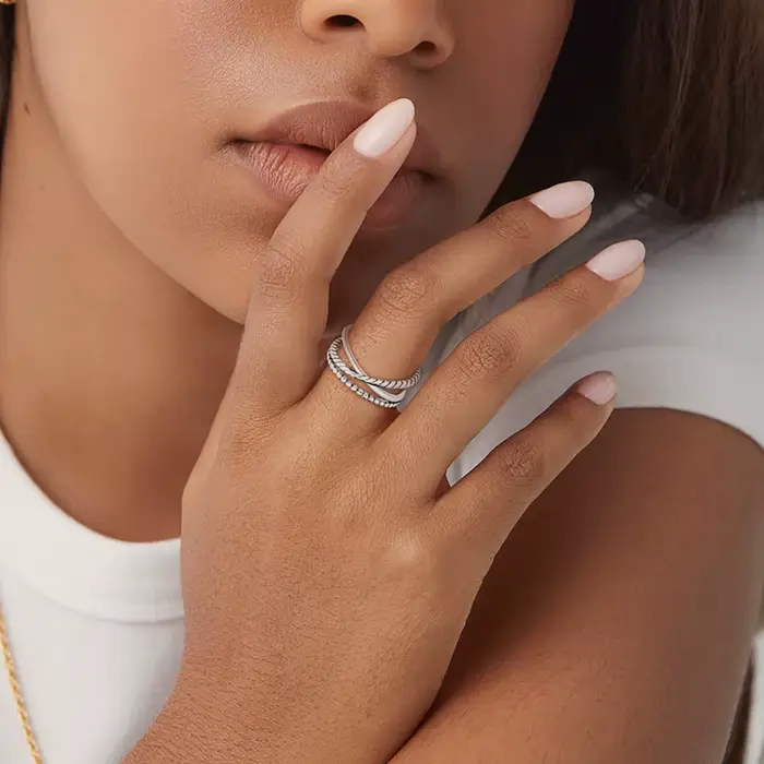 Bagues originales en argent Sterling 925, empilables, en argent infini avec zircon, pour femmes, bijoux pour anniversaire de mariage, cadeau d'anniversaire, tendance