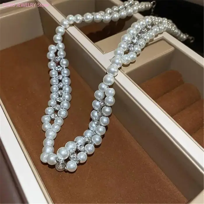 Collier perles d'imitation 62ke