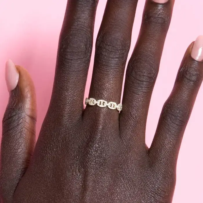 Bague à maillons Hip Hop pour femme