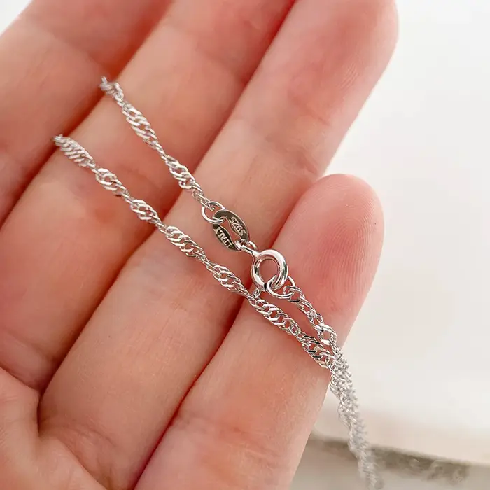 Kolye-Collier en argent regardé 925 pour femme
