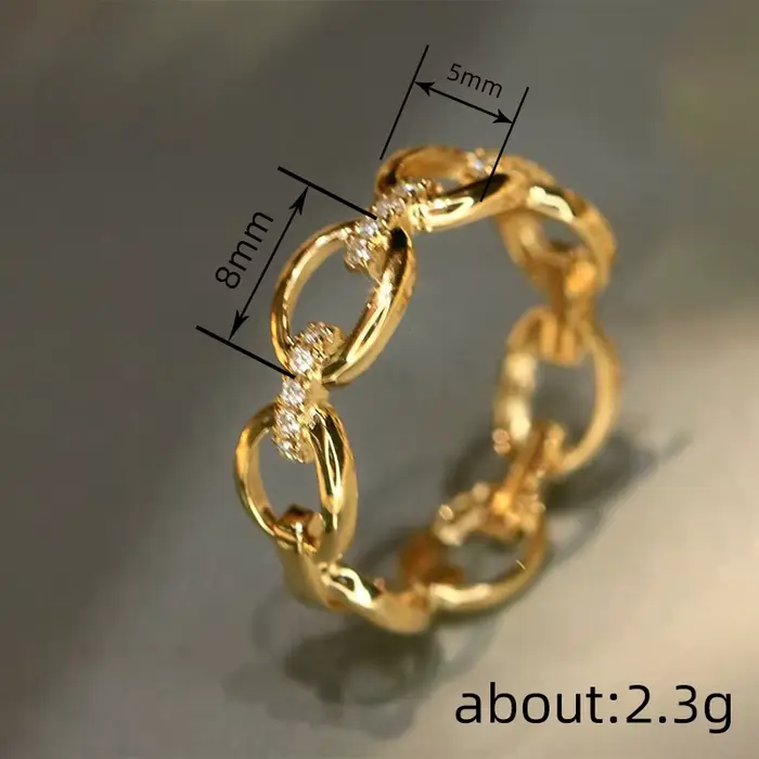 Bague pour femme Huitan à maillons de chaîne