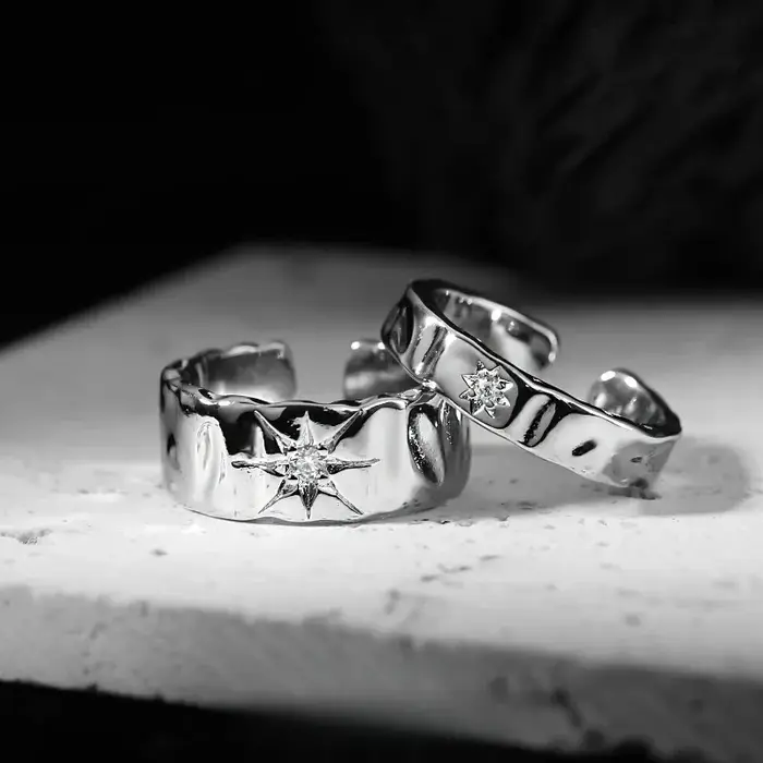 Bagues étoiles en argent Sterling 925