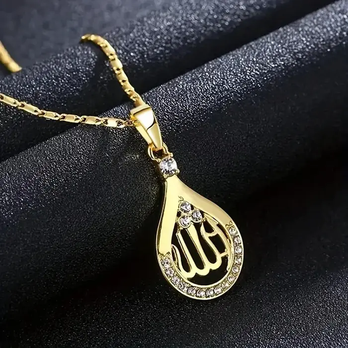 Huitan Alah – collier pendentif Design pour femmes, couleur or Noble, bijoux musulmans religieux pou