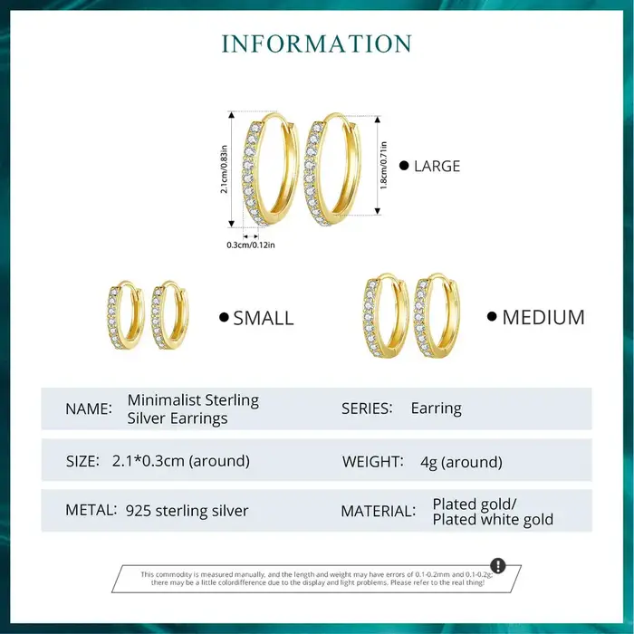 Boucles d'oreilles créoles en argent sterling 925 serties de zirconium blanc élégantes pour femme occasions spéciales