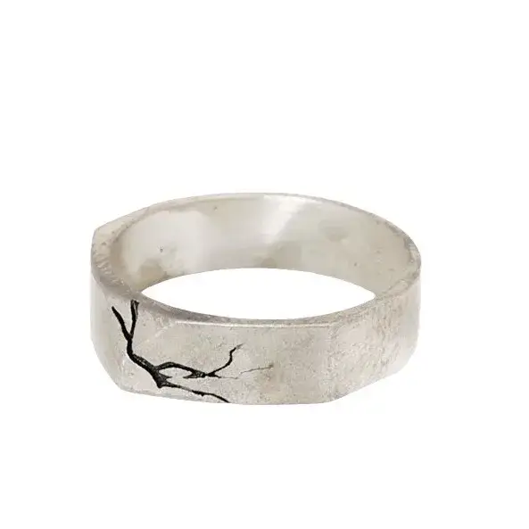 Bague craquelée vintage pour hommes – Bague d'index masculine à ouverture réglable, bijoux de concep