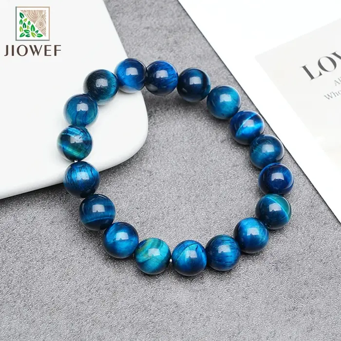 Bracelet œil de tigre bleu naturel
