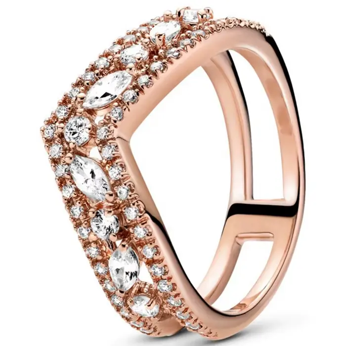 Bague minimaliste de luxe en argent sterling S925