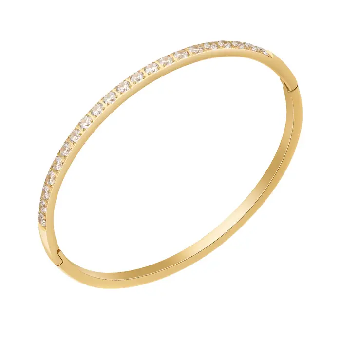 FYSARA luxe acier inoxydable cristal Bracelet minimaliste une rangée zircone mince bracelets pour femmes bijoux en gros personnaliser