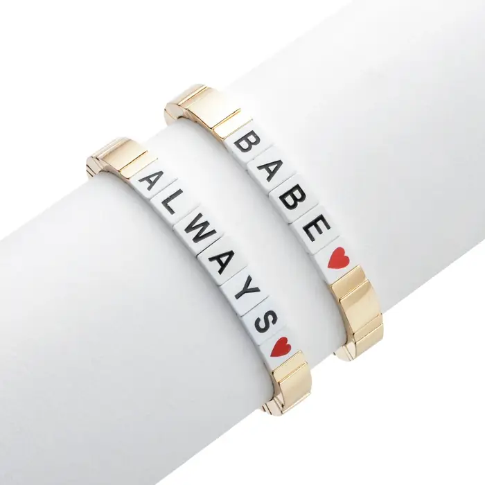 Bracelet à carreaux personnalisé pour femme