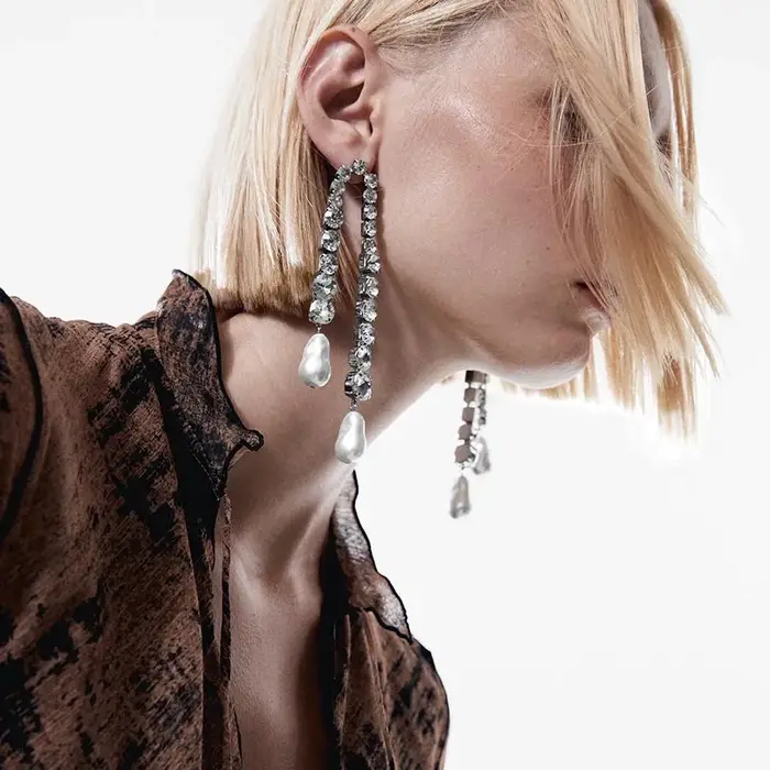 Boucles d'oreilles à pampilles style vacances pour femme, légères, luxueuses, tendance, forme de per