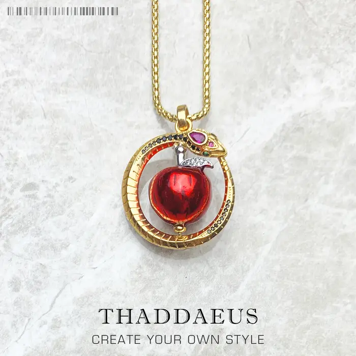 Collier en argent regardé 2021 avec pomme pour femme, bijoux fins, cadeau romantique, tout neuf, Eur