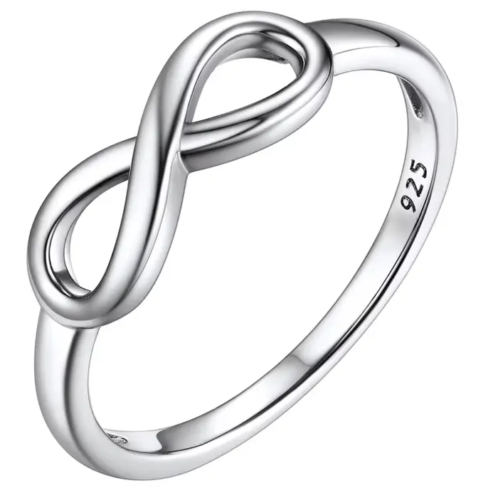 Simpel Infinity Knot Bagues, jolis anneaux d'amitié/demoiselle d'honneur BFF mignons, alliances de p