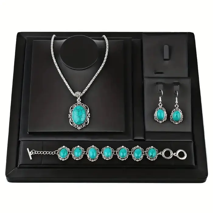 Ensemble de boucles d'oreilles et collier pour femmes