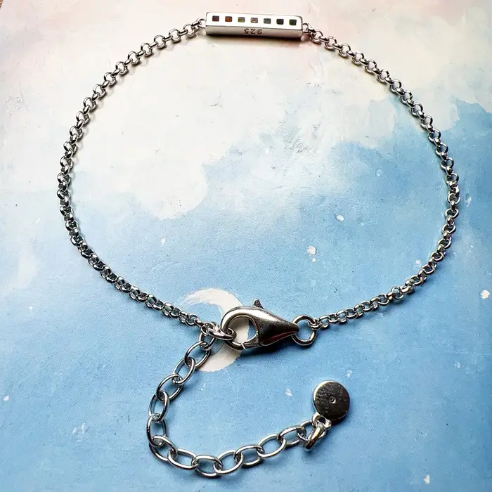 Bracelet à maillons délicats en argent regardé JO925 pour femme