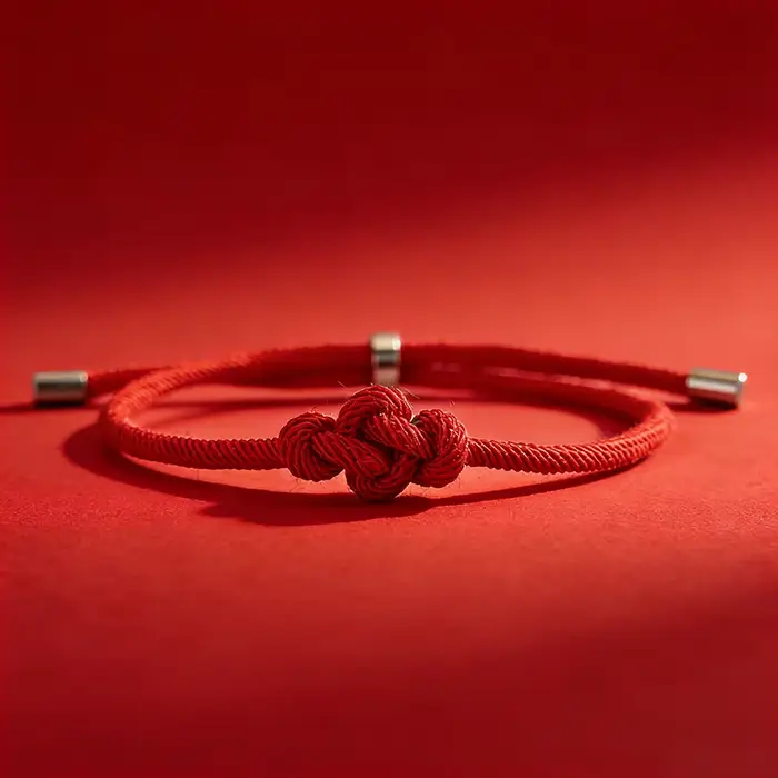 Bracelet en corde rouge porte-bonheur chinois, unisexe, fait à la main, chaîne en acier inoxydable réglable coulissante, bracelet de loisirs, cadeau de la Saint-Valentin