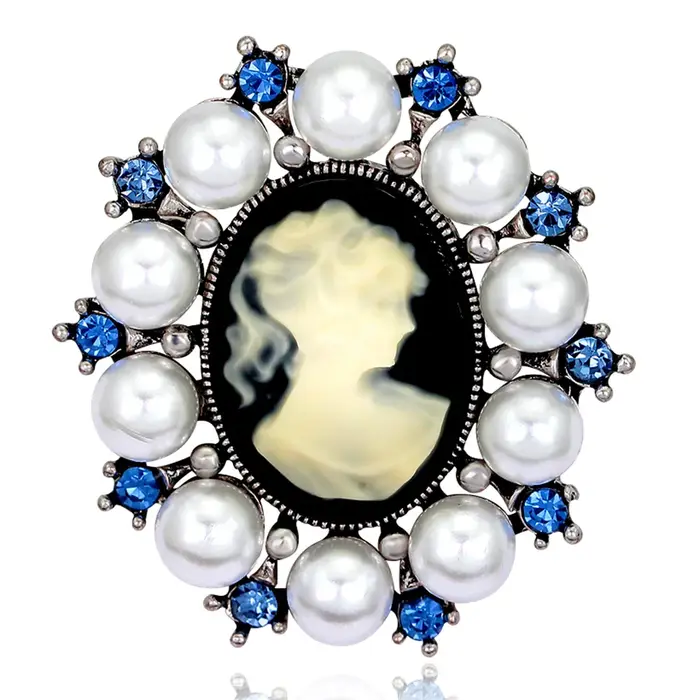 Broche commémorative Vintage élégance reine Victoria, épingle en Relief pour femmes, fête de mariage