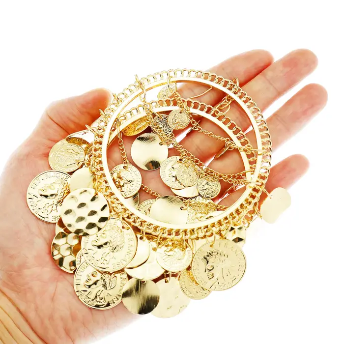 Boucles d'oreilles vintage tribales grand pendentif motifs géométriques bohèmes pour femmes occasions spéciales Halloween Noël cadeau fête