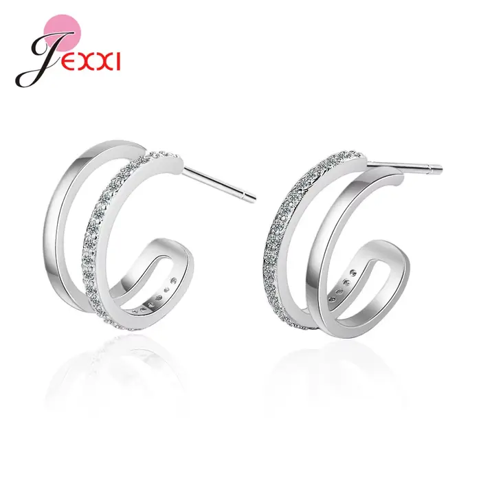 Boucles d'oreilles demi-cercle délicates pour femmes et filles, accessoire de bijoux de fête de fian
