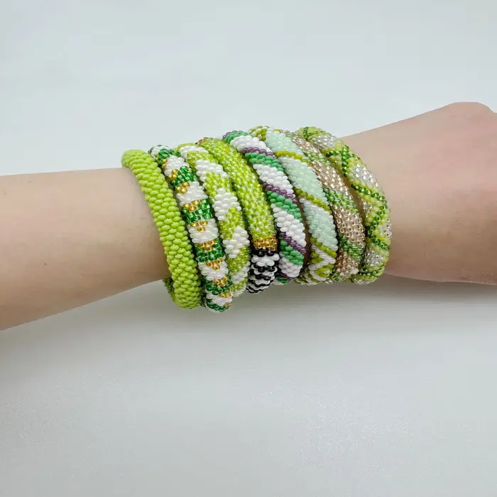 Bracelet tressé de perles de riz japonaises