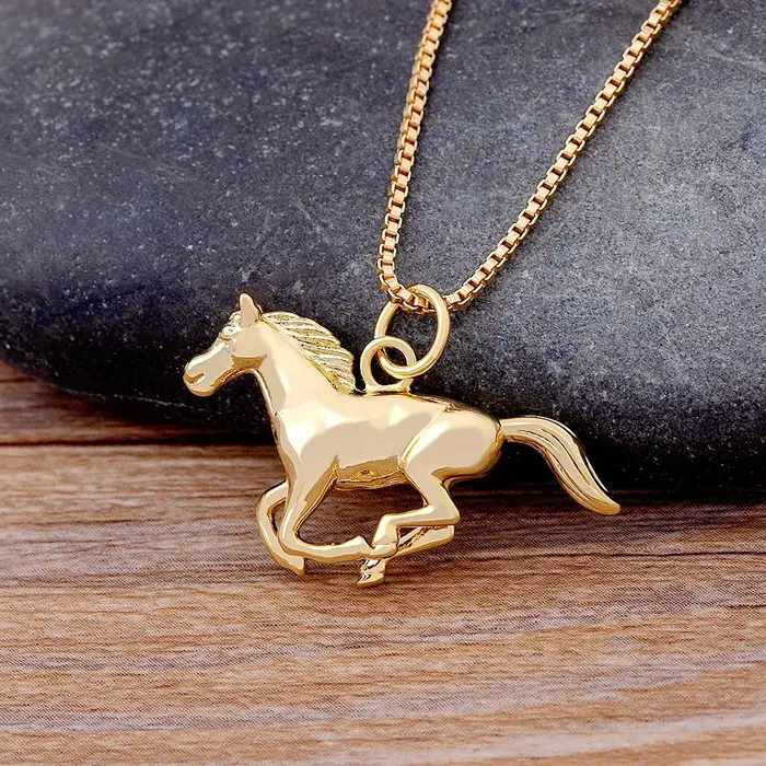 Nidin nouveauté cheval pendentif mode fête de mariage bijoux pour femmes hommes chanceux course chev