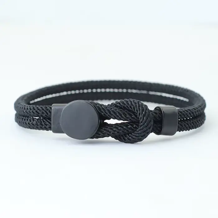 Punk hommes corde Bracelet main loisirs accessoires 4mm cordon Bracelet cadeau pour mari petit ami Cool motard correspondant Braslet Pulseira