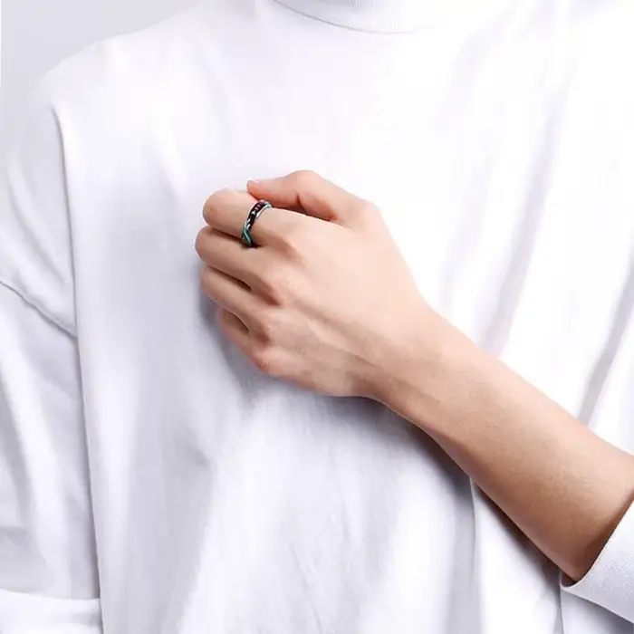 Bague de cosplay anime vocaloid unisexe alliance réglable pour parties cosplay conventions accessibles femmes hommes